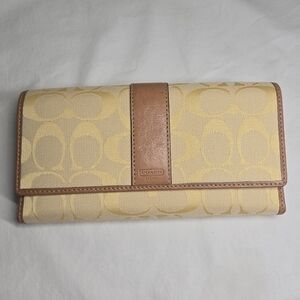 Coach Lemon Yellow Long Wallet
